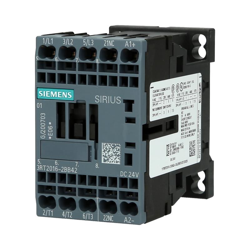 Siemens 3RT20162BB42 Sirius 3Rt2 3 Pole Contactor, 9 A, 4 Kw, 24 V Dc Coil MFR Part #: 3RT20162BB42 | RS Stock Number: 70382913