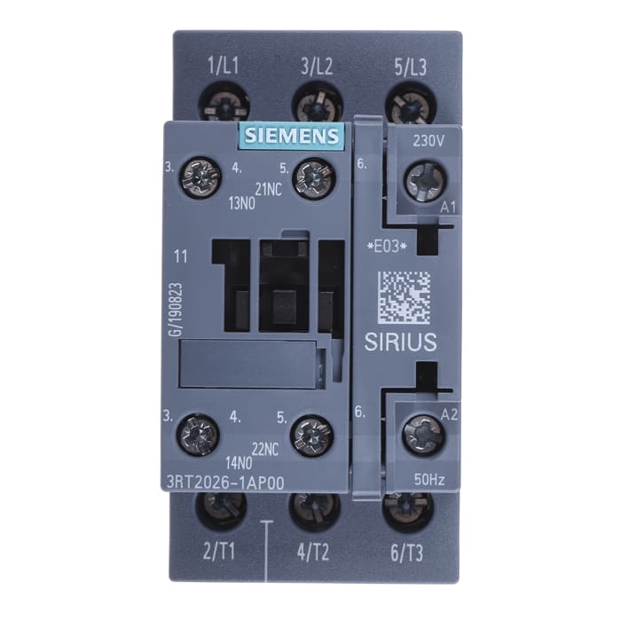 Contactor 3PST-NO (3 Form A) 25 A 230VAC Coil Chassis Mount, DIN Rail