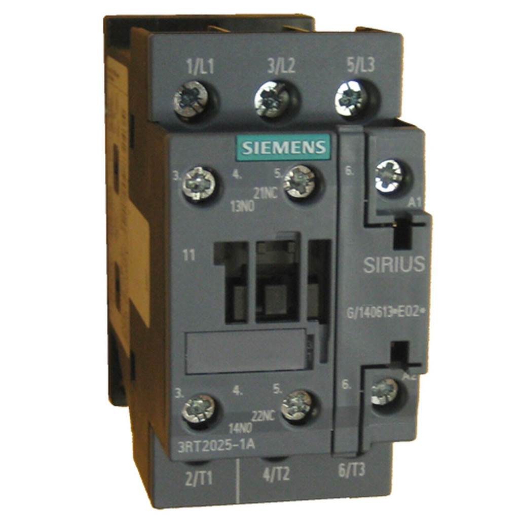 Industrial Controls Contactors & Accessories Siemens 3RT20251AN20 Sirius 3Rt 3 Pole Contactor, 17 A, 7.5 Kw, 220 V Ac Coil