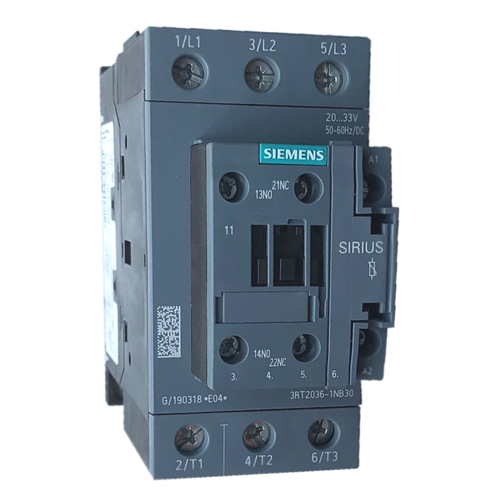 Products & Services ... Power contactors for switching motors SIRIUS 3RT contactors, 3-pole, up to 250 kW 3rt20361nb30