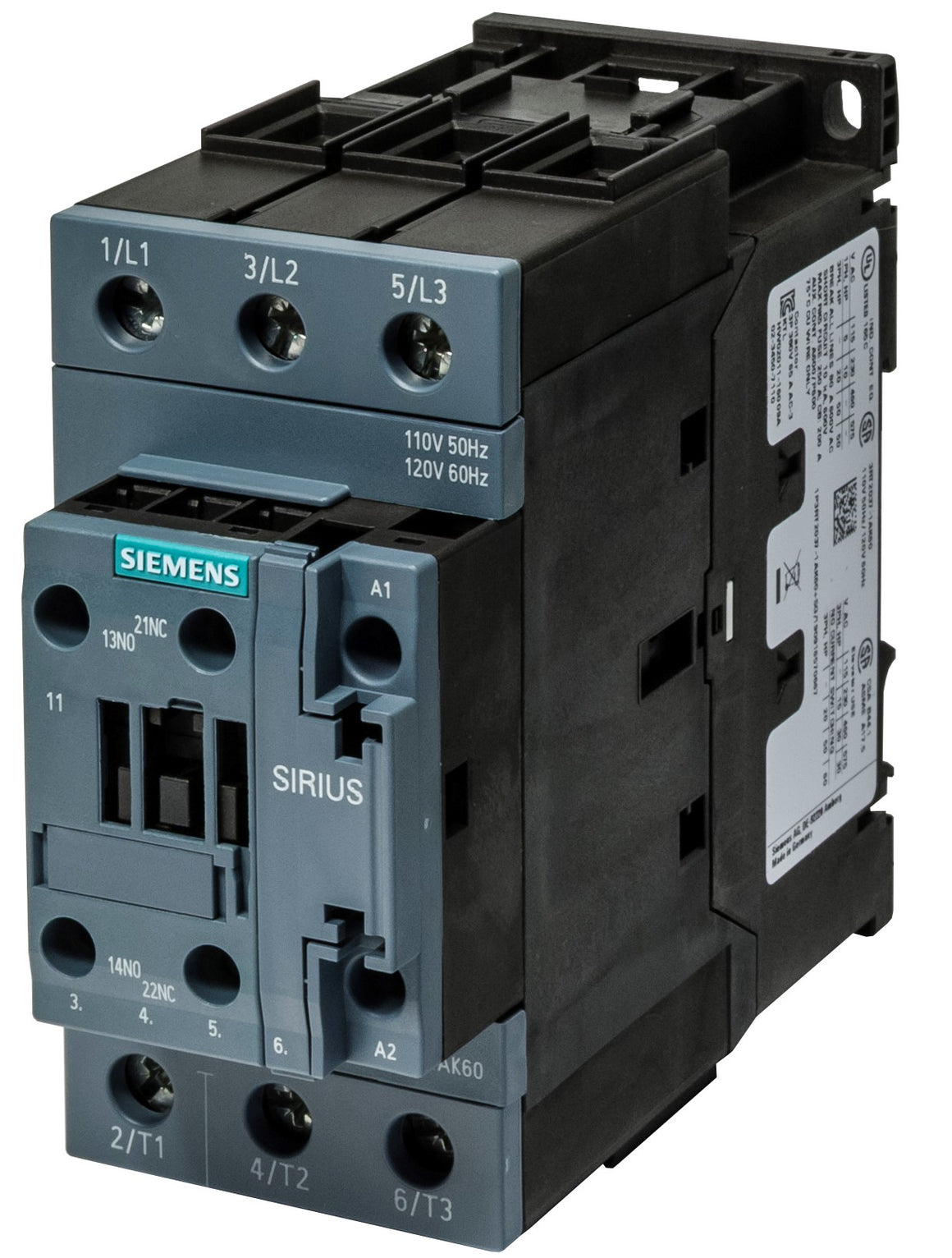 3RT20371AK60 Siemens Contactors - Electromechanical CONTACTOR S2 65A 120VAC SCREW 1NO/1NC datasheet, inventory, & pricing.