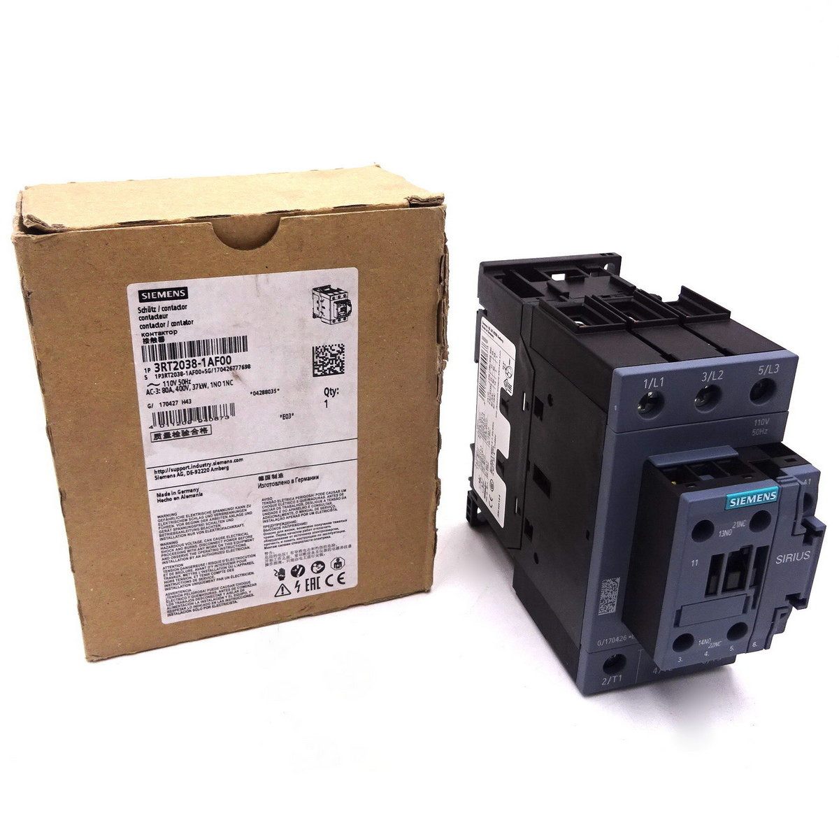 Order today, ships today. 3RT20381AF00 - Contactor 3PST-NO (3 Form A) 90 A 110VAC Coil Chassis Mount, DIN Rail from Siemens. Pricing and Availability on millions of electronic components from Digi-Key Electronics.