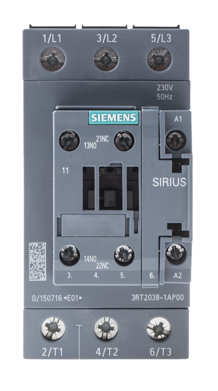 Products & Services ... Power contactors for switching motors SIRIUS 3RT contactors, 3-pole, up to 250 kW 3rt20381ap00