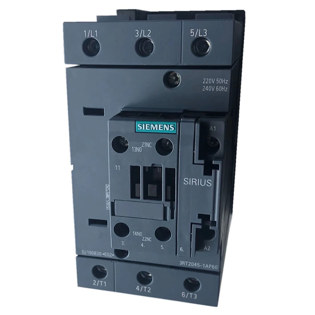 3RT2045-1AP60 MFN: 3RT20451AP60 CONTACTOR,AC3:37KW,220VAC 50HZ/240V 60HZ Overview Specifications Related products & services Documents & downloads Support Download product images and data for M-CAD and E-CAD (6)