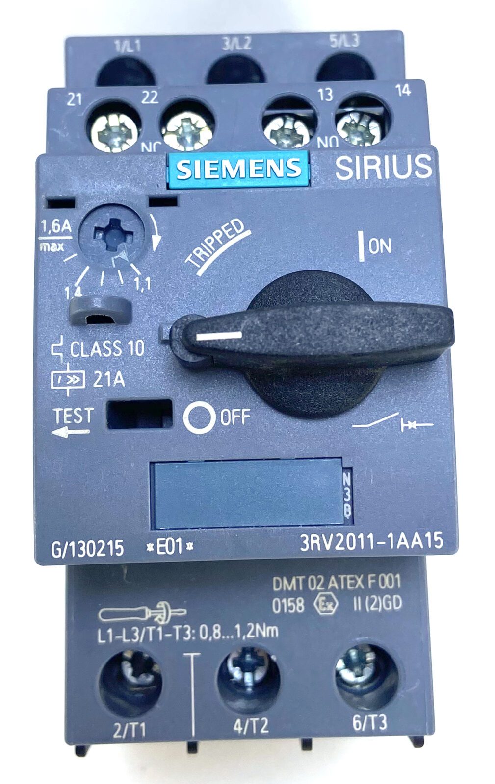 3RV20111AA15 Siemens Circuit Breakers MSP S00 1.1-1.6A AUX 1NO 1NC SCREW datasheet, inventory, & pricing.
