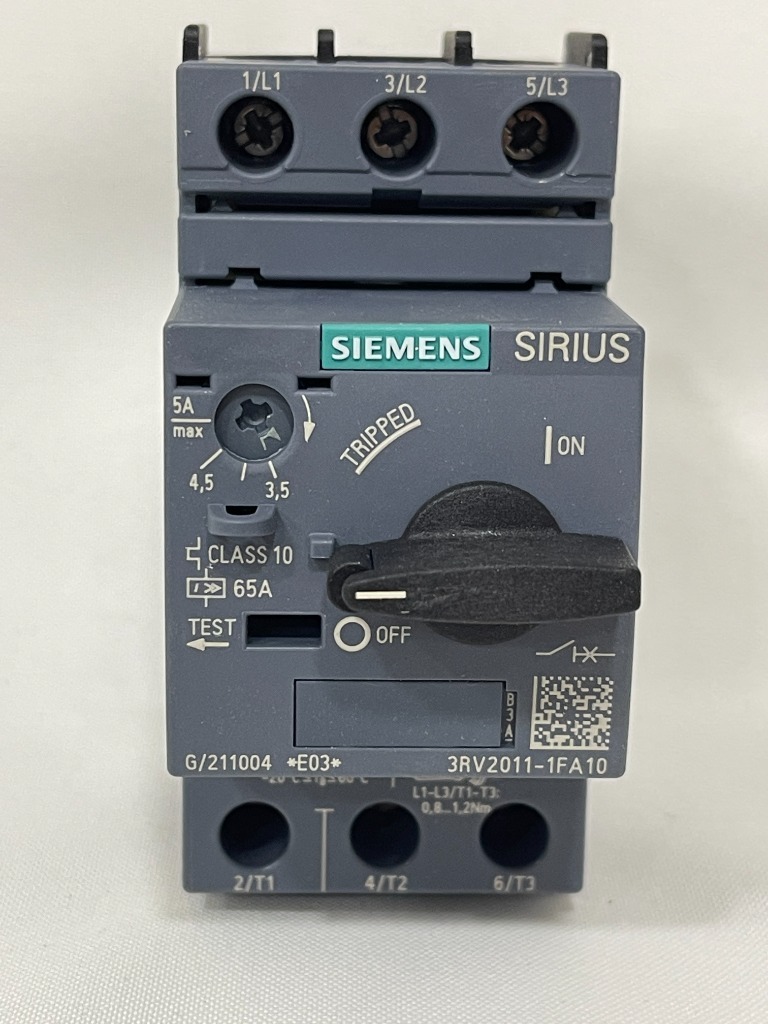 3RV20111FA10 Siemens Circuit Breakers CIRCUIT BREAKER SIZE S00, CLASS 10 datasheet, inventory, & pricing.