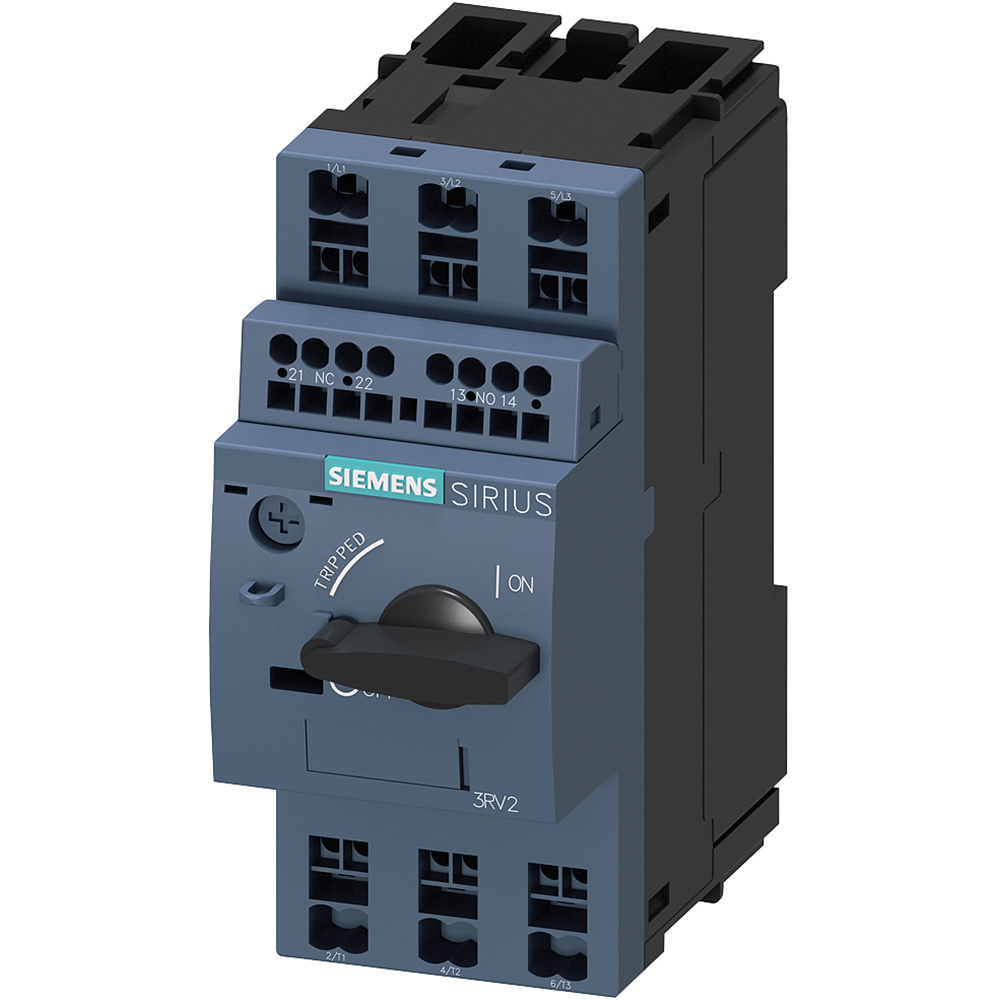 Motors & Motor Controls Motor Starters Siemens 3RV20111FA25 Circuit Breaker for Motors S00 3.5-5A Aux 1NO 1NC Spring 3RV2 Series